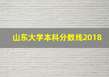 山东大学本科分数线2018