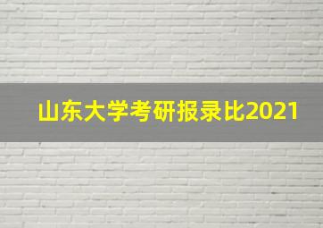 山东大学考研报录比2021