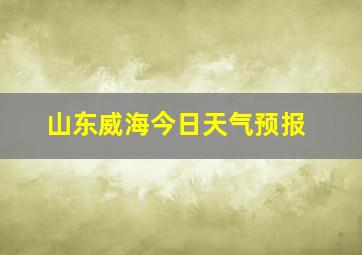 山东威海今日天气预报