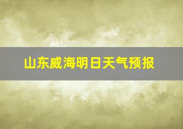 山东威海明日天气预报