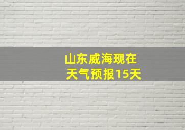 山东威海现在天气预报15天