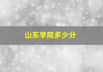 山东学院多少分