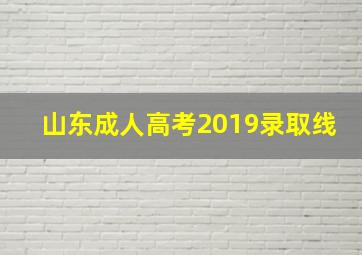 山东成人高考2019录取线