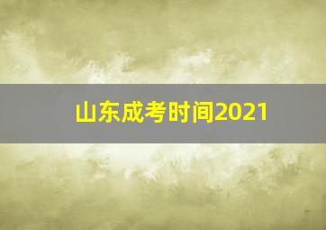 山东成考时间2021