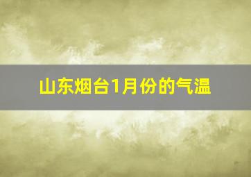 山东烟台1月份的气温