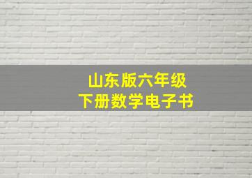 山东版六年级下册数学电子书