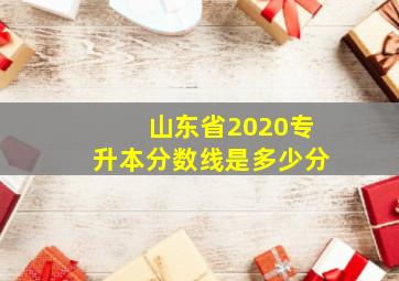 山东省2020专升本分数线是多少分