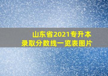 山东省2021专升本录取分数线一览表图片