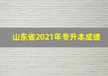 山东省2021年专升本成绩