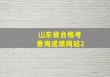 山东省合格考查询成绩网站2