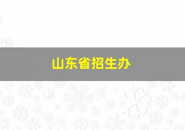 山东省招生办