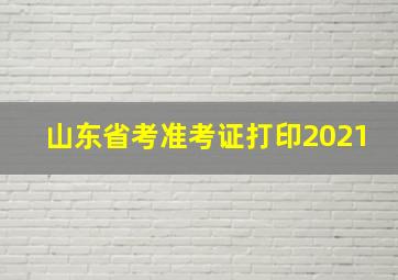 山东省考准考证打印2021