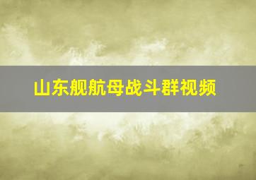 山东舰航母战斗群视频