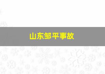 山东邹平事故