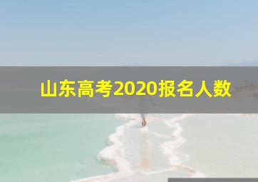 山东高考2020报名人数