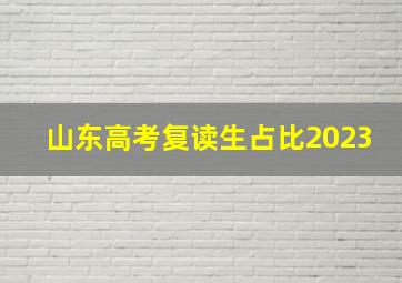 山东高考复读生占比2023