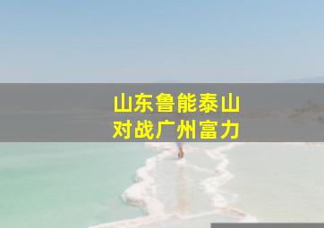 山东鲁能泰山对战广州富力