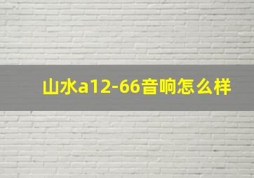 山水a12-66音响怎么样