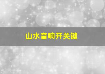 山水音响开关键