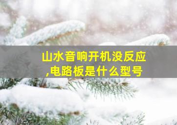 山水音响开机没反应,电路板是什么型号