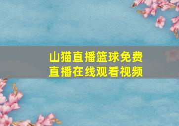 山猫直播篮球免费直播在线观看视频