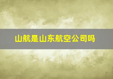 山航是山东航空公司吗