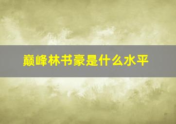 巅峰林书豪是什么水平