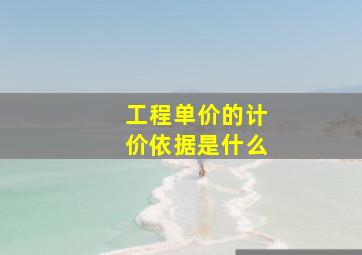 工程单价的计价依据是什么