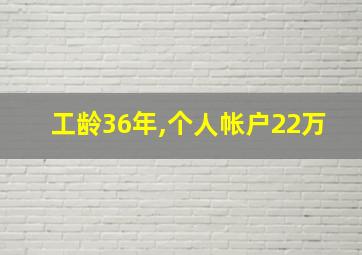 工龄36年,个人帐户22万