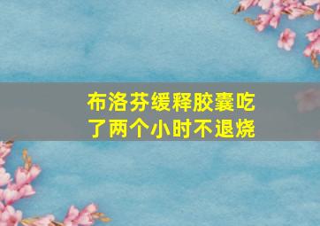 布洛芬缓释胶囊吃了两个小时不退烧