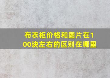 布衣柜价格和图片在100块左右的区别在哪里