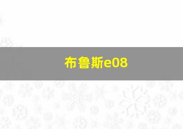 布鲁斯e08