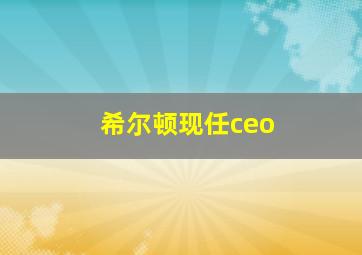 希尔顿现任ceo