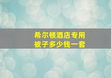 希尔顿酒店专用被子多少钱一套