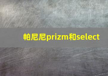 帕尼尼prizm和select