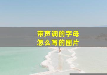 带声调的字母怎么写的图片