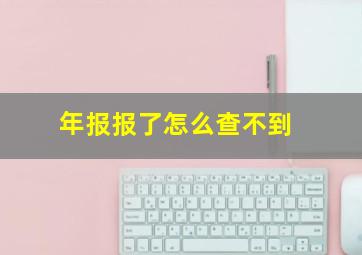 年报报了怎么查不到