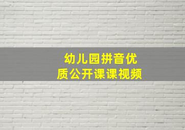 幼儿园拼音优质公开课课视频