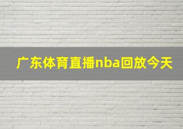 广东体育直播nba回放今天