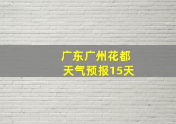 广东广州花都天气预报15天