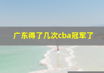 广东得了几次cba冠军了