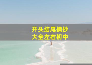 开头结尾摘抄大全左右初中