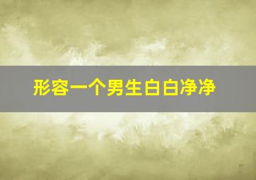 形容一个男生白白净净