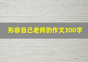 形容自己老师的作文300字