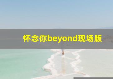 怀念你beyond现场版