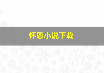 怀恩小说下载