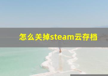 怎么关掉steam云存档