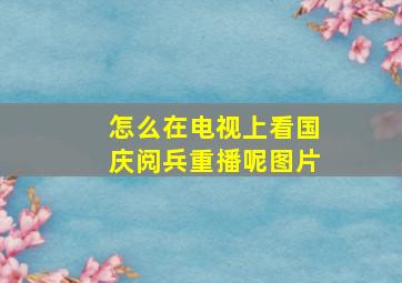 怎么在电视上看国庆阅兵重播呢图片