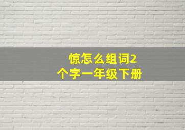 惊怎么组词2个字一年级下册