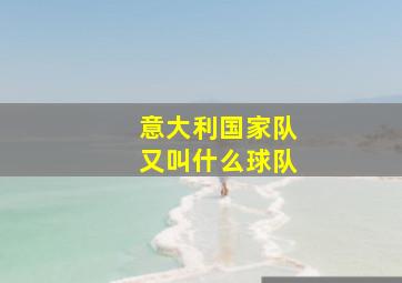 意大利国家队又叫什么球队